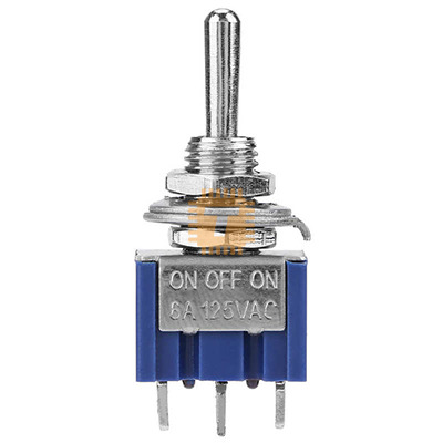SPDT Toggle Switch 3-Pin 125VAC 6A (ON-OFF-ON)